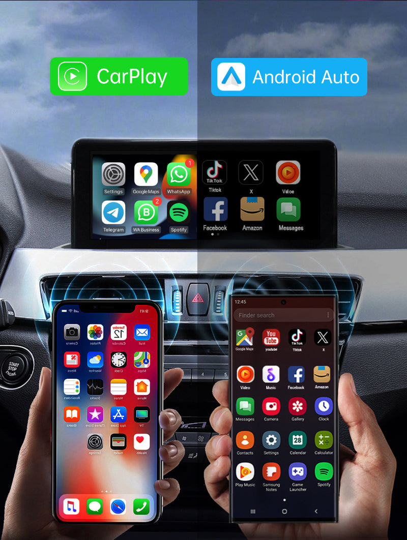 Wireless Apple CarPlay & Android Auto AI Box 2GB RAM +32GB (Netflix, YouTube Video & Disney+)